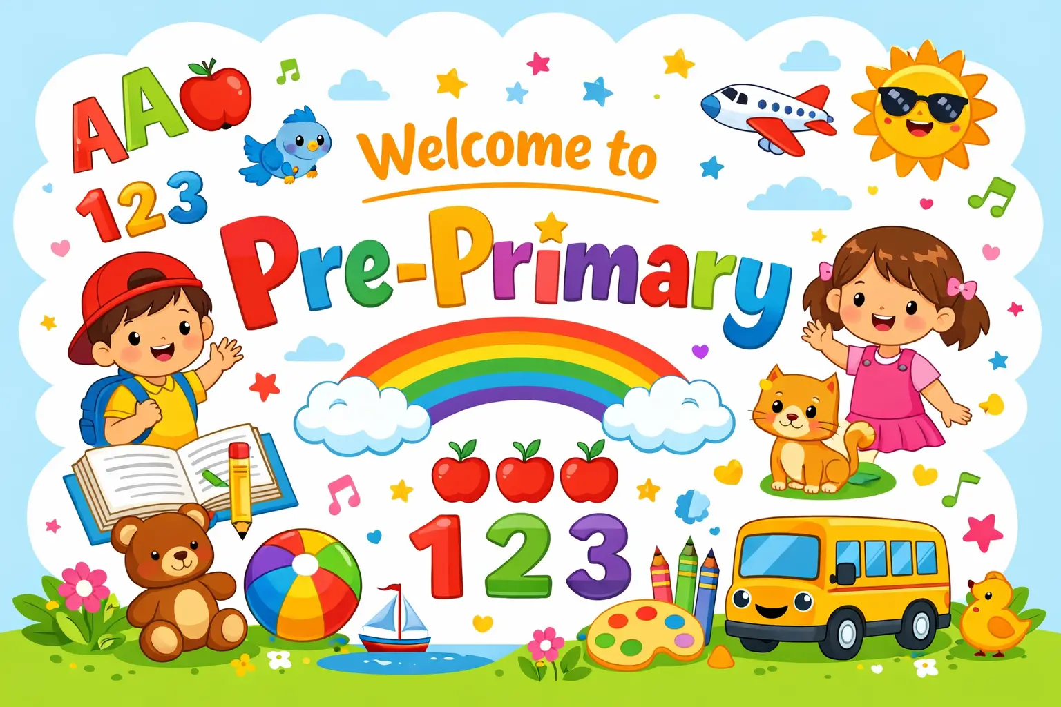 Pre-primary students learning through play-based activities