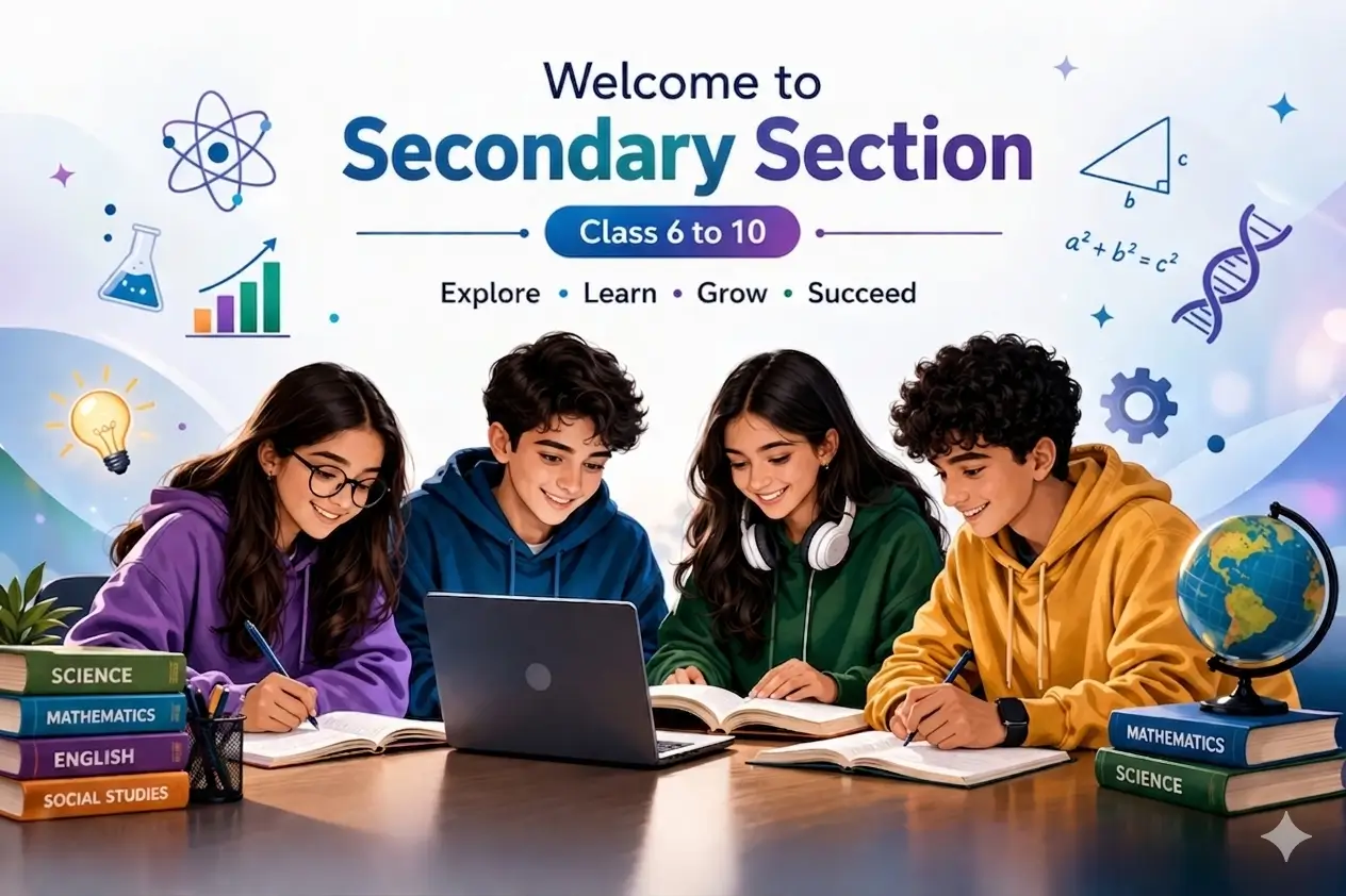 Secondary students in science laboratory