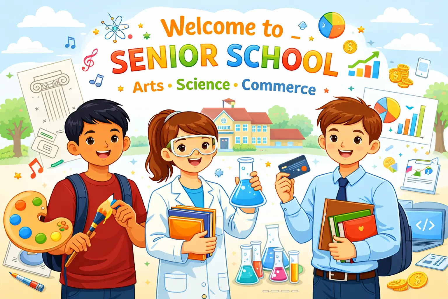 Senior secondary students preparing for board exams